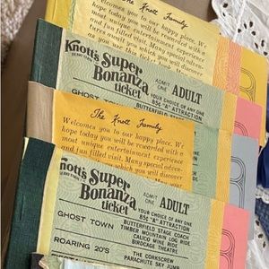 Vintage Knotts Berry Farm Ticket books
